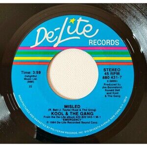Kool & The Gang 45 RPM - Misled / Rollin' - De-Lite M- Disco